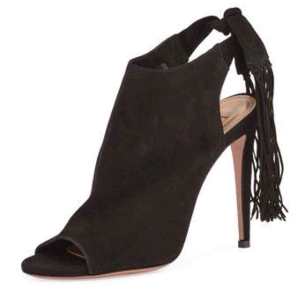 Aquazzura Suede Fringe Bootie